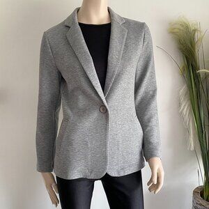 Diadora Heather Grey Stretch Knit Blazer Sz M